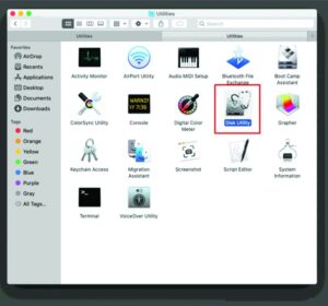 Open Disk Utility