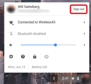 Sign out of your Chromebook