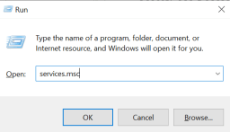 Type services.msc