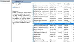 Double-Click on Windows Update Service