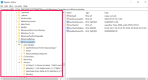 hklm software microsoft windows currentversion windowsupdate osupgrade