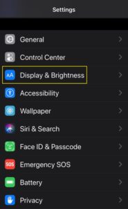 Tap Display & Brightness