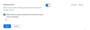 Enable Breakout Rooms