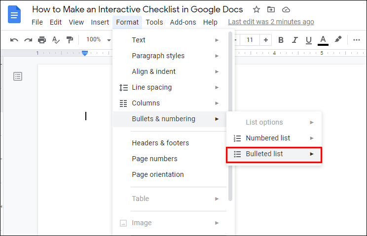 How to Create a Checklist in Google Docs and Google Sheets • About Device