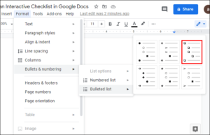 How to Create Checklist in Google Docs