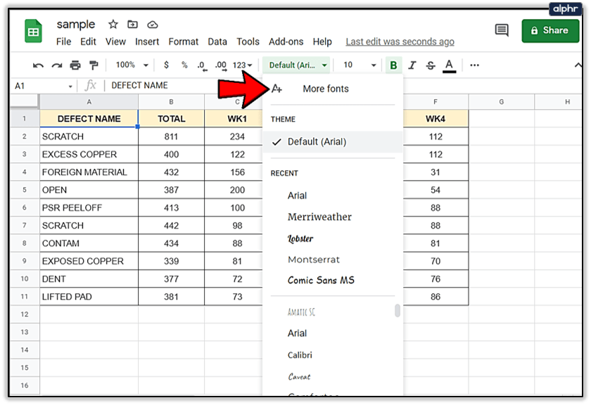 How To Change Fonts On Google Sheets About Device