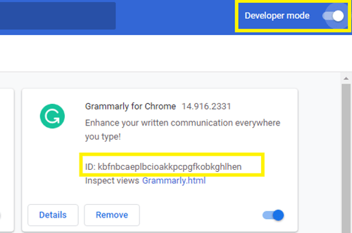 Экспорт chrome