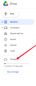 Click Storage option; Photo by About Device