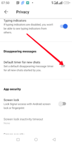 Select Default Timer for New Chats