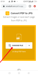 Tap the Choose File option