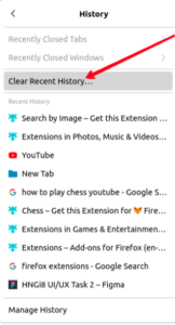 Click Clear Recent History; Photo by About Device