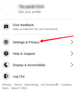 Select Settings & Privacy; Photo by About Device