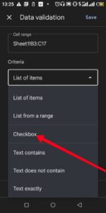 Select Criteria and then Checkbox; Photo by About Device
