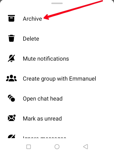 how to read archive message in messenger