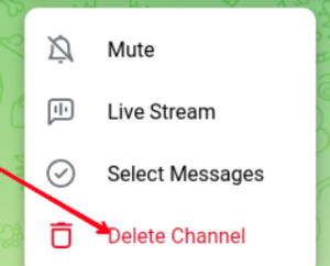 Hit "Delete Channel"; Source: About Device
