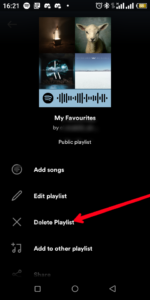 Hit Delete Playlist; Source: About Device