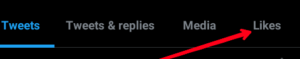 Navigate to the "Likes" tab; Source: About Device