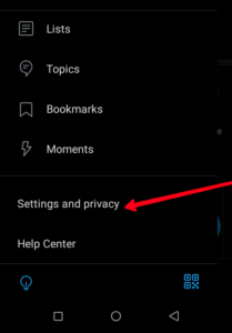 Select "Settings & Privacy"; Source: About Device