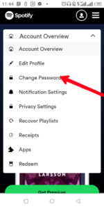 Select "Change Password"; Source: About Device