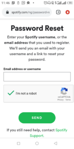 Enter your email address; Source: About Device