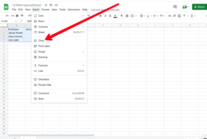 Navigate Insert > Chart; Source: About Device