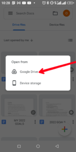Select "Google Drive".