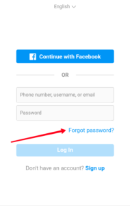 Tap Forgot Password; Source: About Device