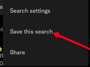 Hit "Save Search"; Source: About Device