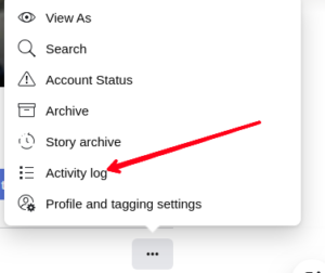 Click on "Activity Log"; Source: About Device