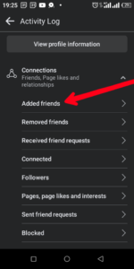 Tap on "Added Friends"; Source: About Device