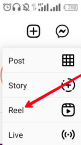 Select "Reels"; Source: About Device