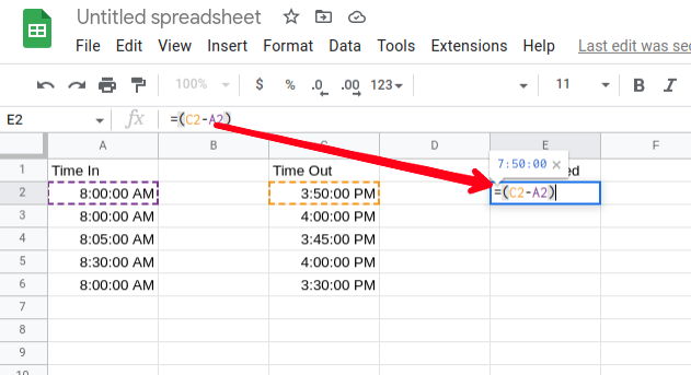 How To Calculate Time In Google Sheets About Device