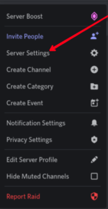 Click "Server Settings"; Source: About Device