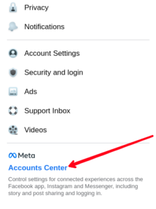 Click "Account Center"; Source: About Device