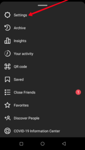 Click "Settings"; Source: About Device