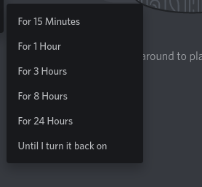 Choose a time frame for muting; Source: About Device