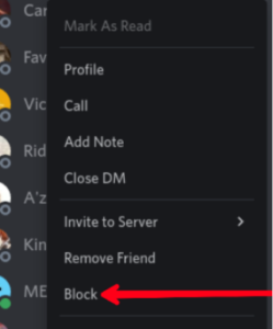 Hit "Block"; Source: About Device