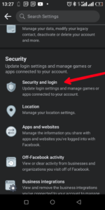 Select "Security and Login"; Source: About Device