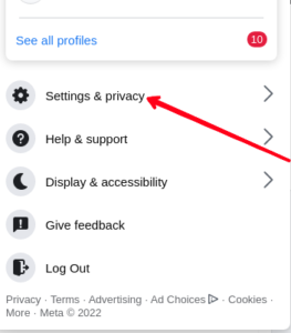 Click "Settings & Privacy"; Source: About Device