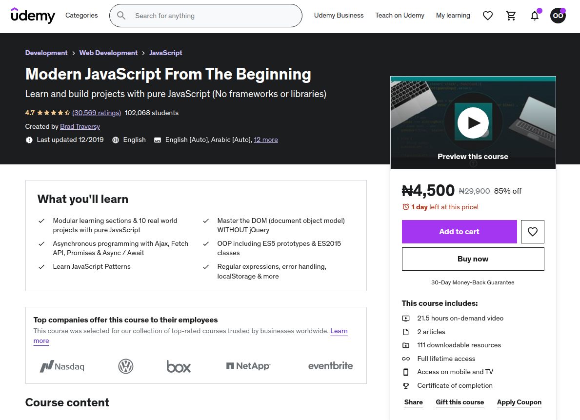 5 Best JavaScript Courses on Udemy 5