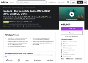 Best Node.js Courses on Udemy